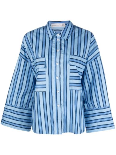 FAITHFULL multi-way striped organic-cotton shirt