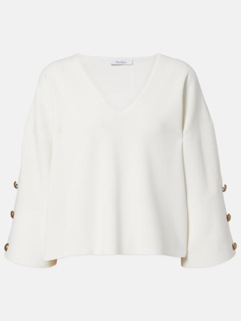 Max Mara Embellished crêpe top