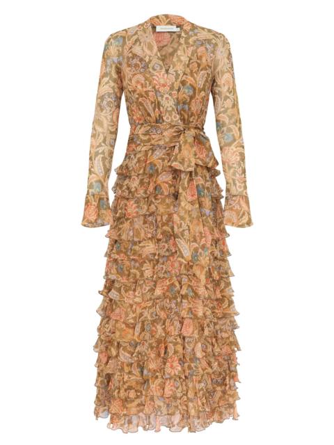 Zimmermann VALIANT RUFFLE WRAP DRESS