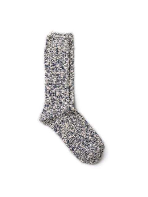 ANONYMOUSISM Anonymous Ism Light Slub Crew Sock Navy