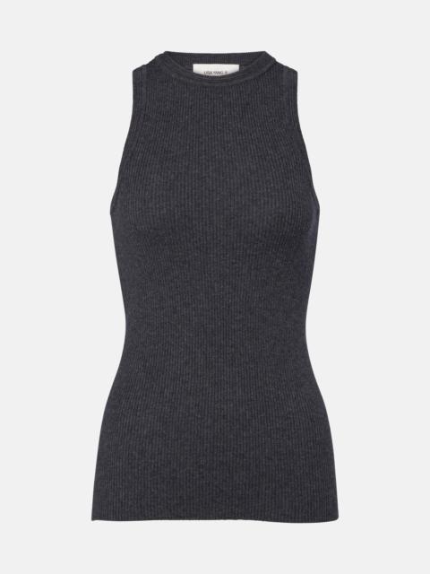 LISA YANG Amya ribbed-knit cotton and cashmere tank top