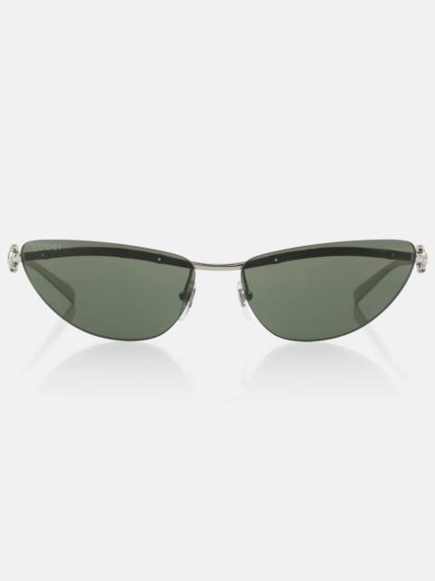 Horsebit cat-eye sunglasses