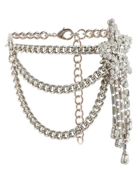 Alessandra Rich Crystal-embellished chainlink choker