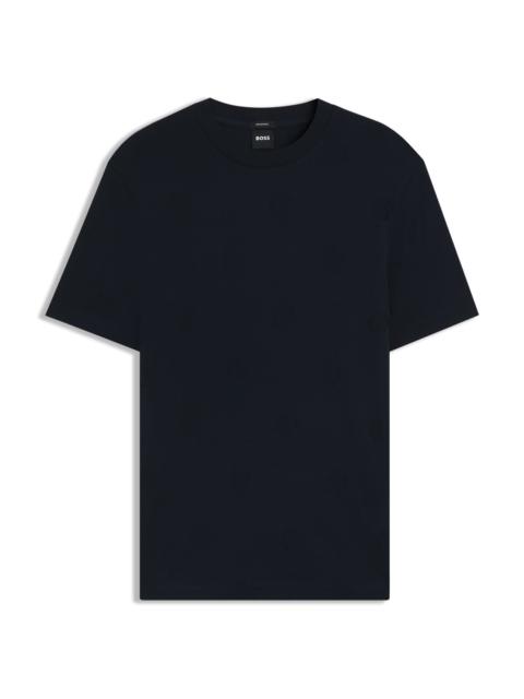 BOSS MERCERIZED-COTTON T-SHIRT WITH DOUBLE B MONOGRAMS