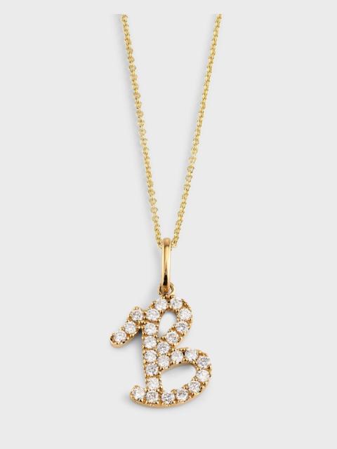 SYDNEY EVAN 14k Diamond Pave Initial Necklace