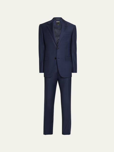 ZEGNA Men's Trofeo Wool Texture-Stripe Two-Piece Suit