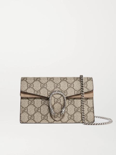 GUCCI Dionysus Mini Printed Coated-canvas And Suede Shoulder Bag