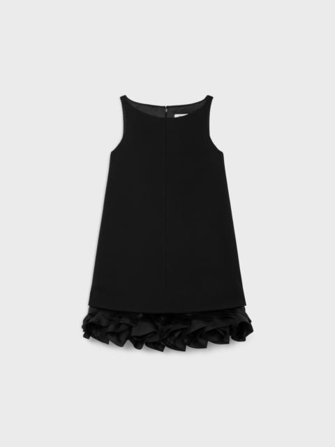 CELINE bouquet mini dress in gauffered double wool