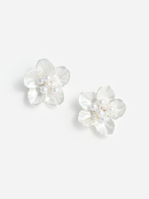 self-portrait Pearl Flower Earring