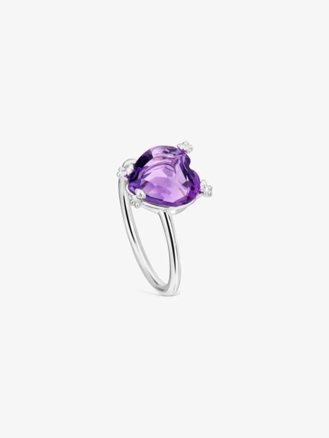 TOUS Silver Ring with amethyst Color Pills