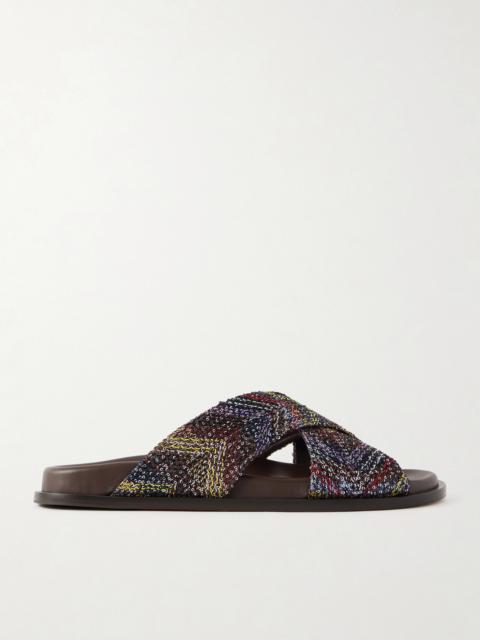 Missoni Viola Sequin-embellished Striped Woven Sandals