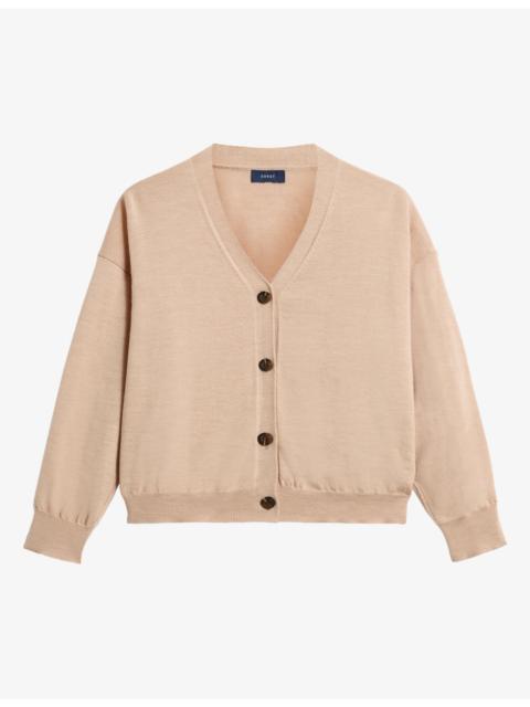 soeur Idem V-Neck Merino-Wool Cardigan