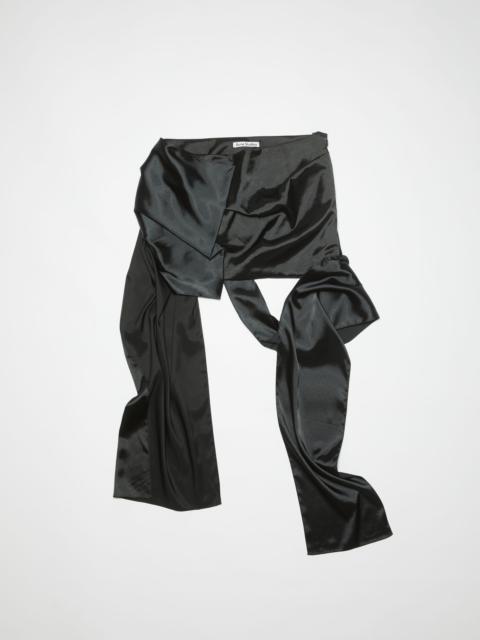 Acne Studios Satin bow mini skirt - Black
