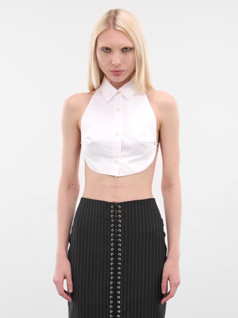 LUDOVIC DE SAINT SERNIN White Cotton Mini Plastron Shirt