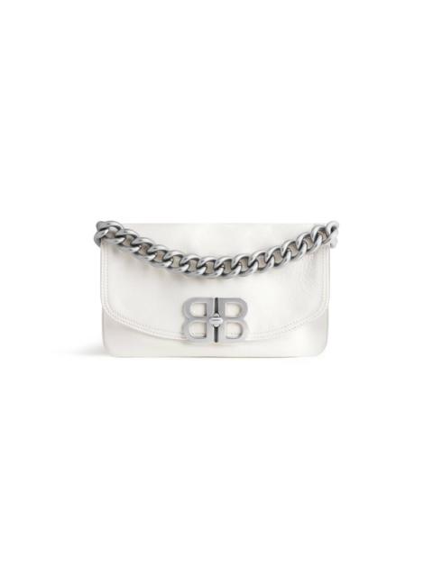 BALENCIAGA Women's Bb Soft Small Flap Bag  in Optic White