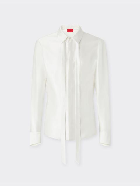Ferrari Satin shirt with micro-stripe pattern