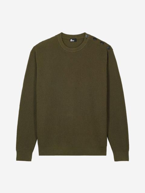 The Kooples KHAKI BUTTON PLACKET SWEATER