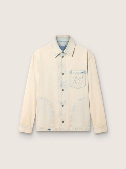 Golden Goose Men's work jacket in light sand-colored denim