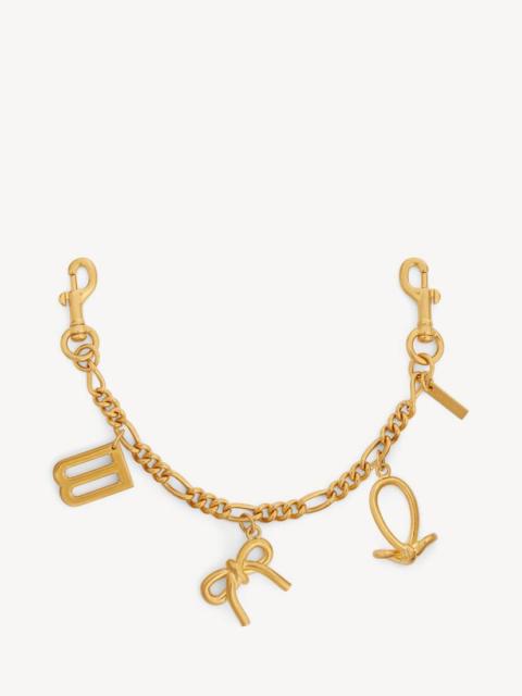 BALENCIAGA Women's Keychain Chain With Charms in Gold