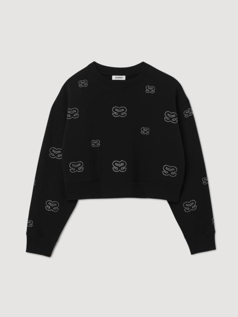 Sandro Cropped double S sweatshirt