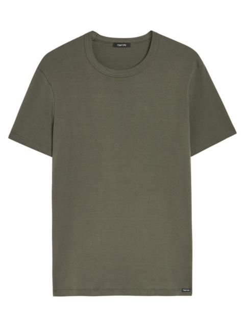 TOM FORD Tom Ford Logo-appliquéd Stretch-cotton T-shirt