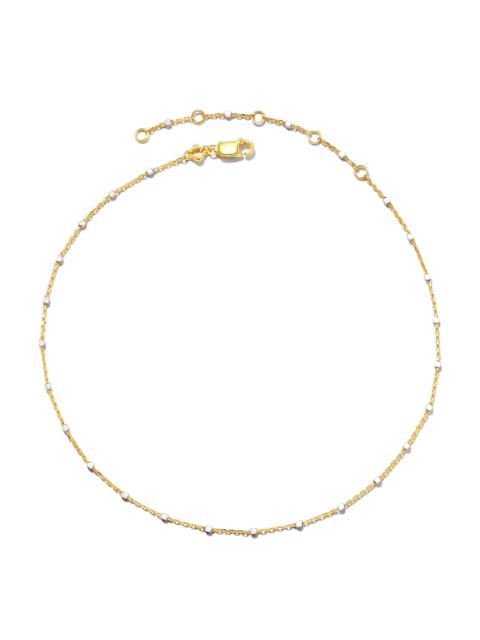 KENDRA SCOTT Single Satellite Chain Anklet in Sterling Silver & 18k Yellow Gold Vermeil