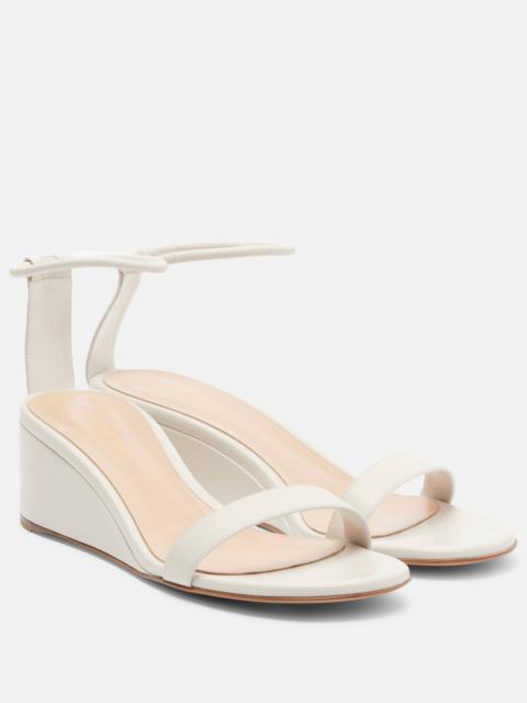 Gianvito Rossi Leather wedge sandals