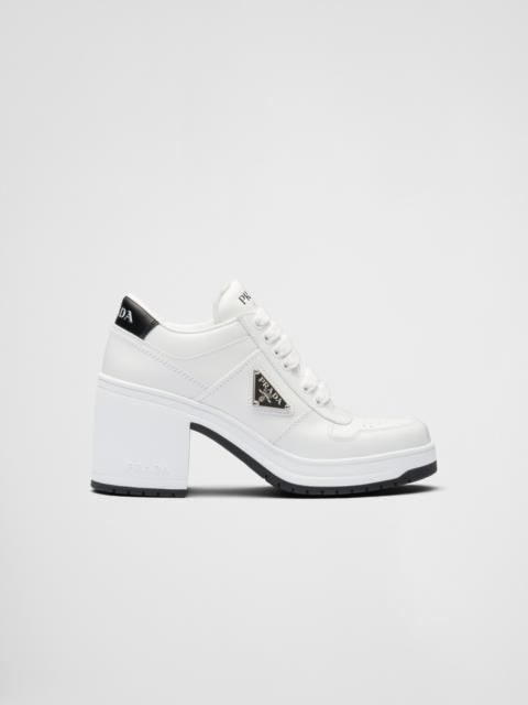 Prada Downtown high-heeled leather sneakers