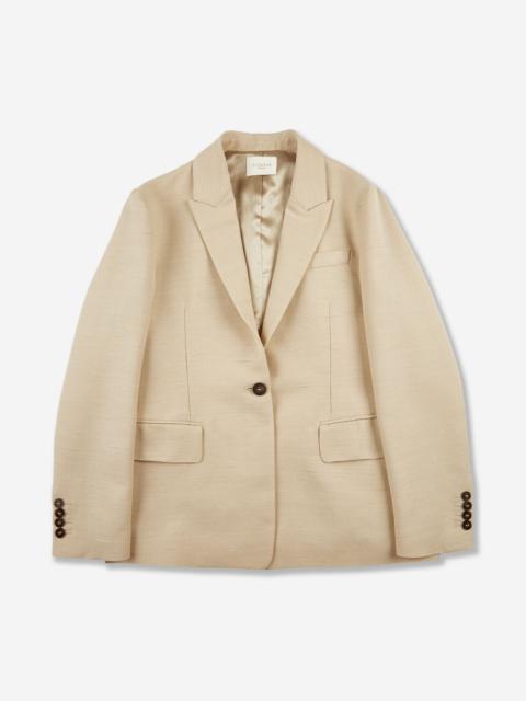 SLOWEAR Wide fit jacket in wool shantung
