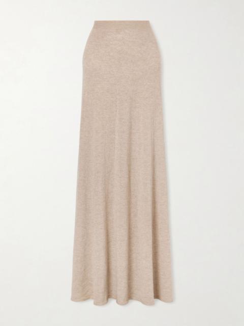 The Row Noella cashmere maxi skirt Beige