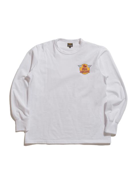 The Real McCoys MC24003 Logo Tee L/S White