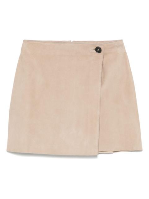 Yves Salomon suede mini skirt