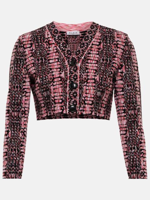 Alaïa Jacquard cropped cardigan