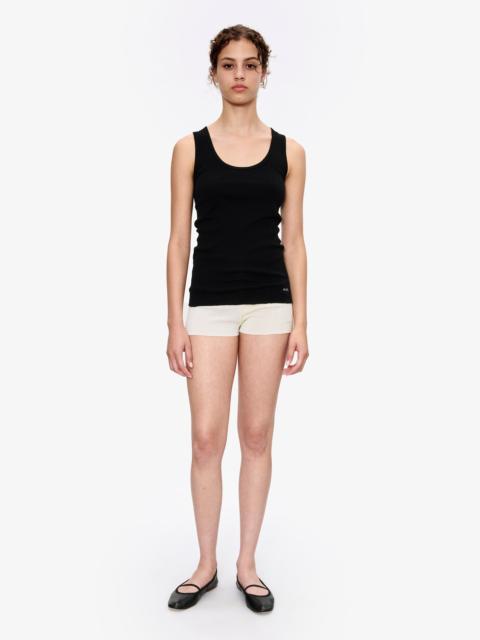 A.P.C. FITTED LISLE THREAD TANK TOP