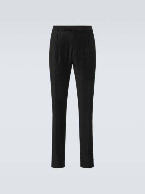 LARDINI Velvet tuxedo pants