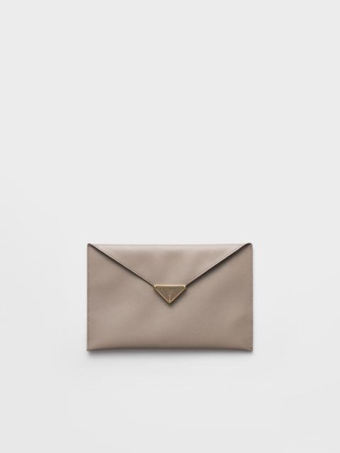 Prada Saffiano leather envelope clutch
