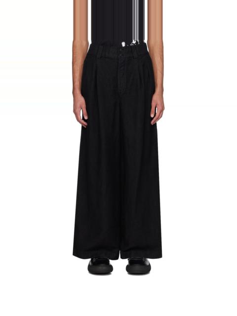 TAAKK Black Garment-Dyed Trousers