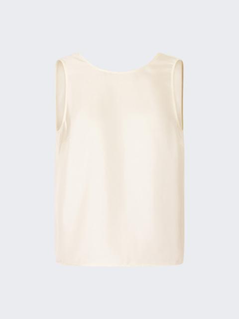 Loulou de Saison Draped Open Back Top Ivory
