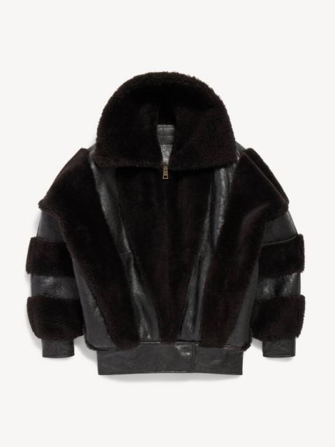 BALENCIAGA Women's High Collar Jacket in Brown