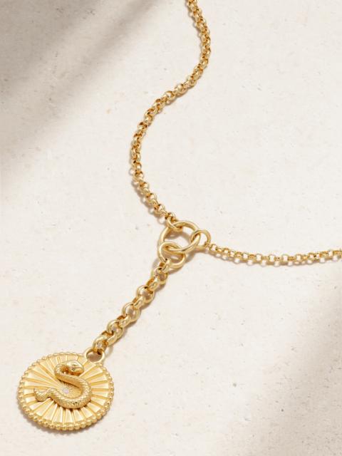 FOUNDRAE + Net Sustain Wholeness 18-karat Recycled Gold Diamond Necklace