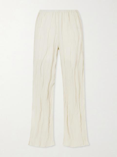 RÓHE Jam Crinkled Cotton-blend Wide-leg Pants