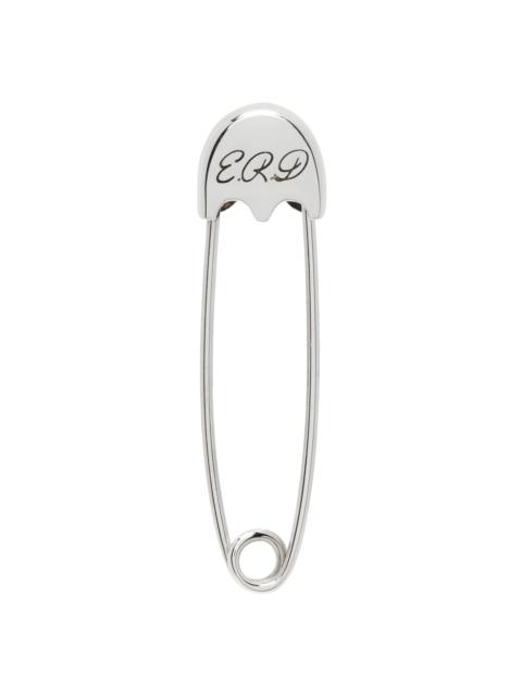 Silver Safety Pin Single Earring