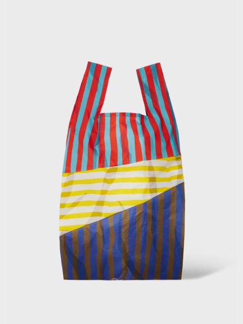 Paul Smith Susan Bijl x Paul Smith - Red Mixed-Stripe 'The New Shopping Bag' Large