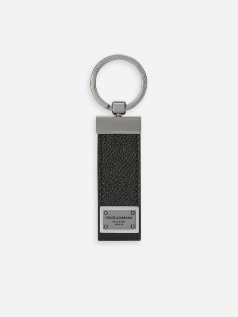 Dolce & Gabbana Calfskin key chain with logo tag