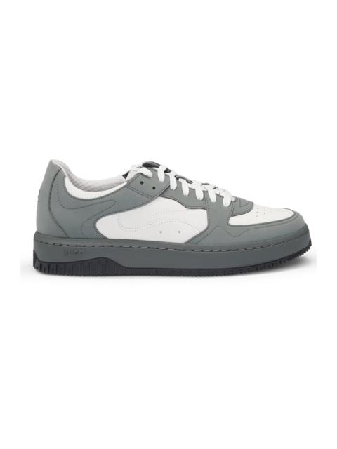 HUGO MIXED-MATERIAL TRAINERS WITH NUBUCK UPPERS