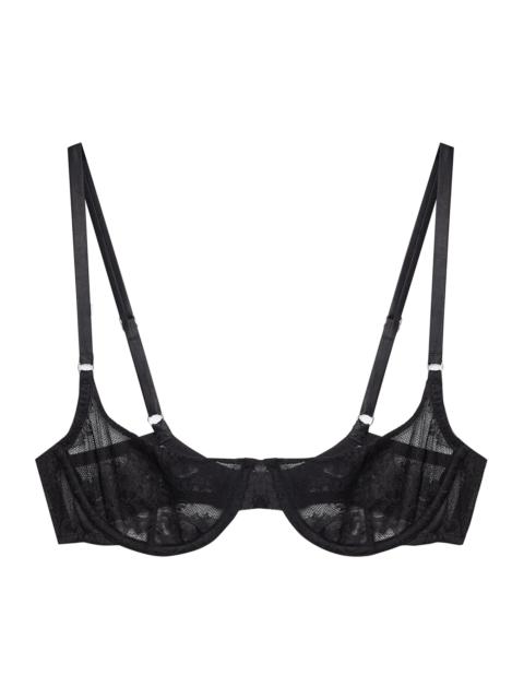 Fleur du Mal Women's Lace Balconette Bra - Black