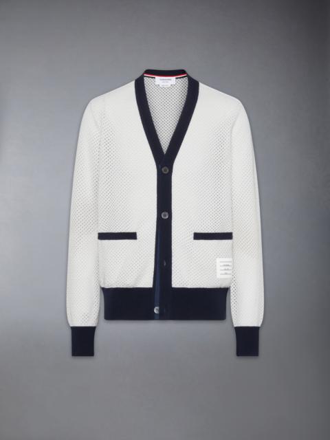 Thom Browne MESH CASHMERE CARDIGAN