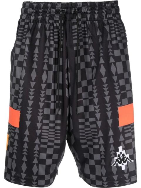 Marcelo Burlon County Of Milan MARCELO BURLON COUNTY OF MILAN Aop Folk Kappa Soccer Shorts Black Dark Grey