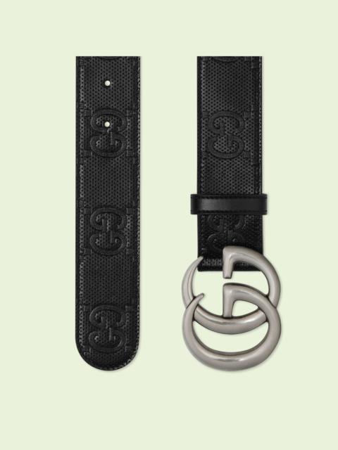 GUCCI GG Marmont embossed leather belt
