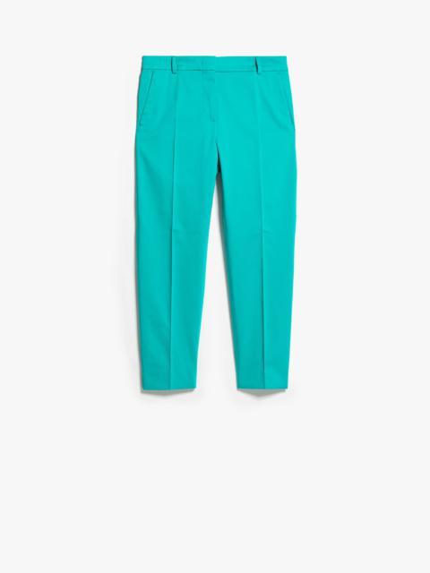 LINCE Cotton satin slim trousers